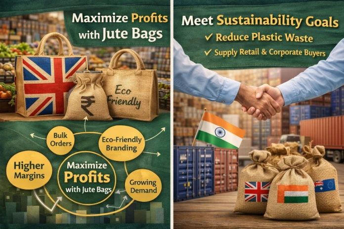 “Wholesale jute shopping bags for UK market”